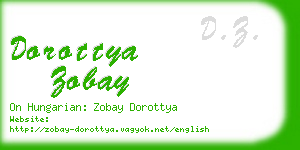 dorottya zobay business card